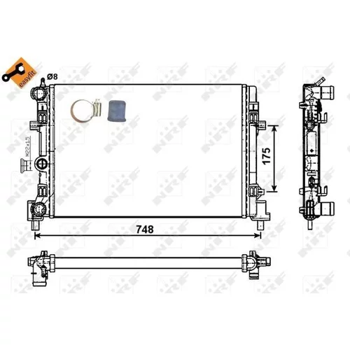 Chladič motora NRF 53024 - obr. 4