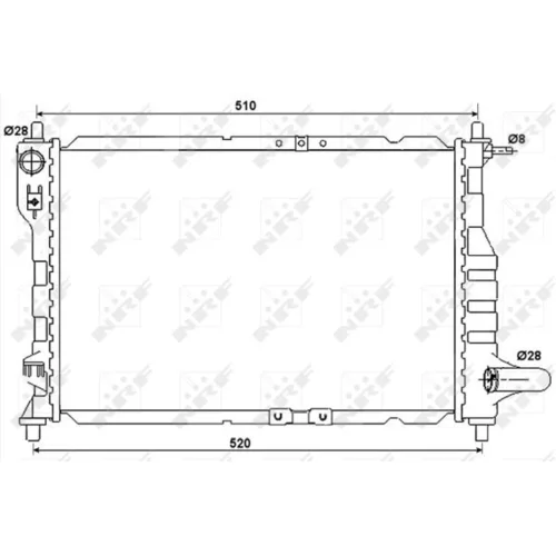 Chladič motora 53068A /NRF/