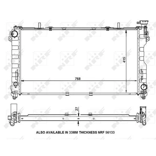 Chladič motora NRF 53156 - obr. 2