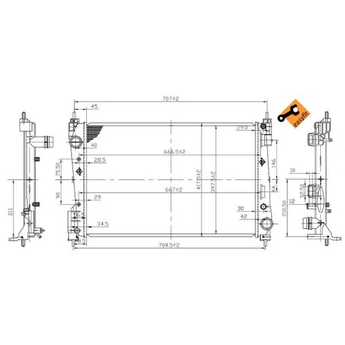 Chladič motora NRF 53455 - obr. 3