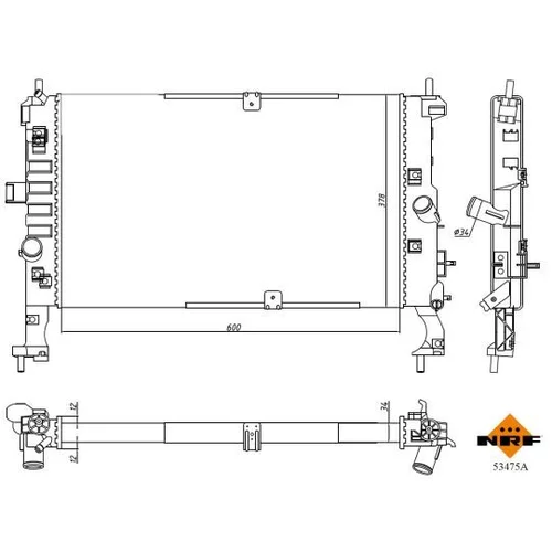 Chladič motora NRF 53475A - obr. 4