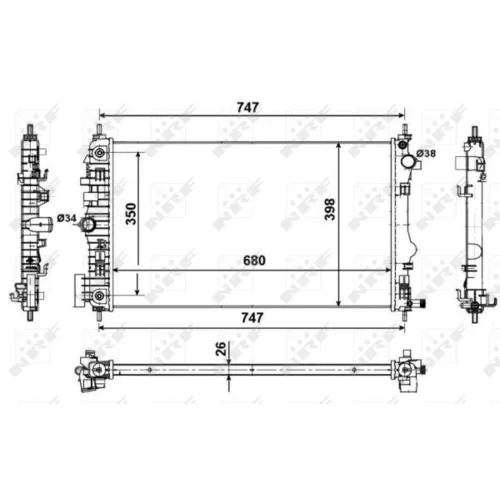 Chladič motora NRF 53775