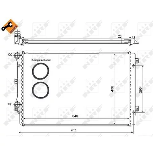 Chladič motora NRF 53816 - obr. 3