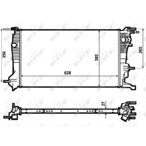 Chladič motora NRF 53963 - obr. 4