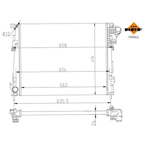 Chladič motora NRF 53966A - obr. 4