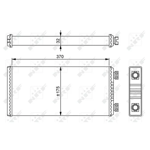 Výmenník tepla vnútorného kúrenia NRF 54257 - obr. 2