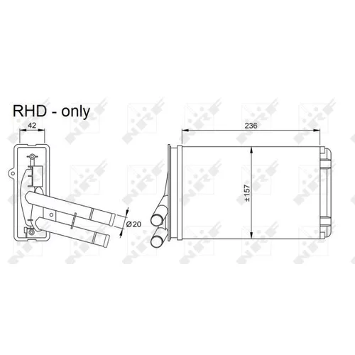 Výmenník tepla vnútorného kúrenia NRF 54302 - obr. 4