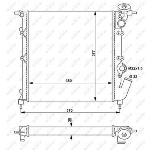 Chladič motora NRF 54685 - obr. 3