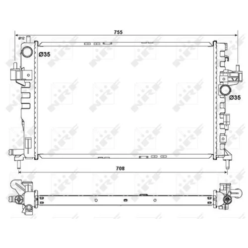 Chladič motora NRF 54753 - obr. 3