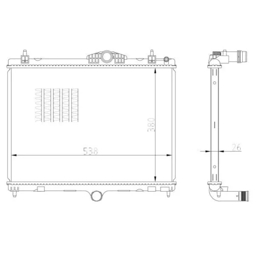 Chladič motora 550027 /NRF/