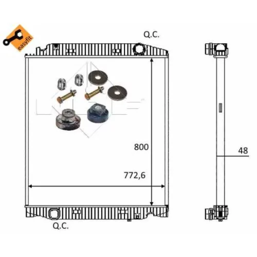 Chladič motora NRF 559567 - obr. 4