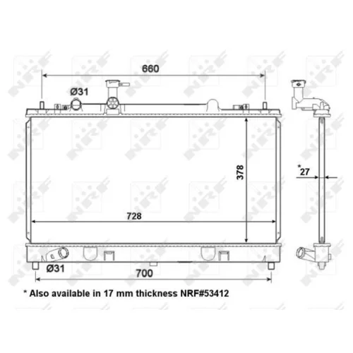 Chladič motora NRF 56063 - obr. 4