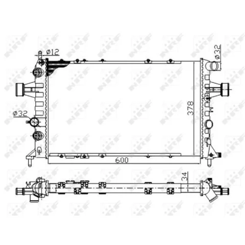 Chladič motora NRF 58178A