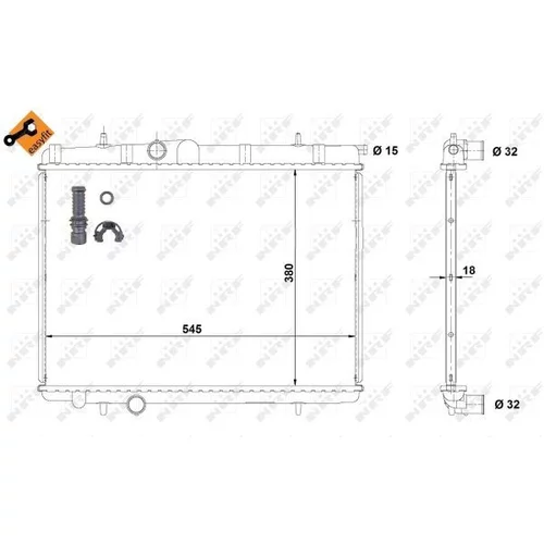 Chladič motora NRF 58299 - obr. 3