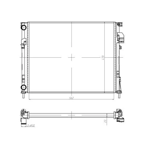 Chladič motora NRF 58332A - obr. 4