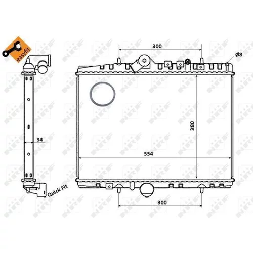 Chladič motora NRF 58351 - obr. 3