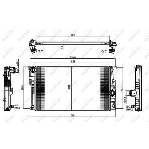 Chladič motora NRF 58413 - obr. 3