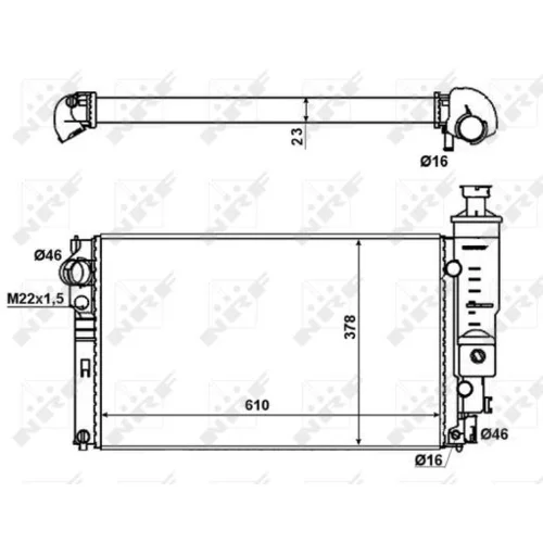 Chladič motora NRF 58889 - obr. 3