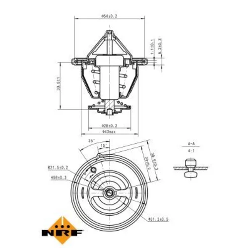 Termostat chladenia NRF 725132 - obr. 4