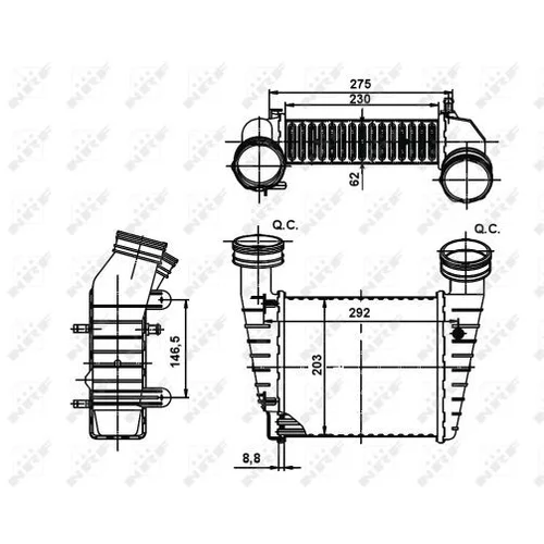 Chladič plniaceho vzduchu NRF 30138A - obr. 4