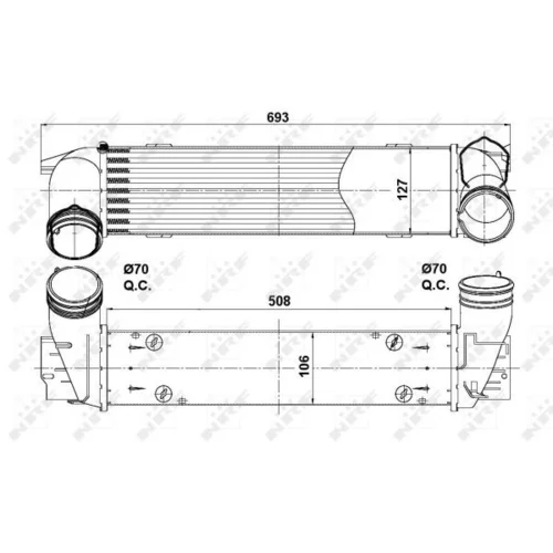 Chladič plniaceho vzduchu NRF 30386 - obr. 3