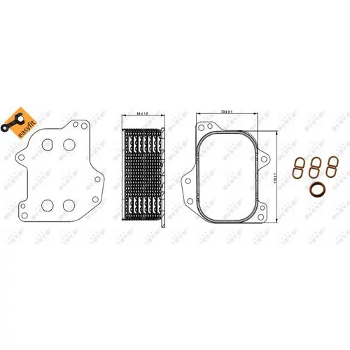 Chladič motorového oleja NRF 31267 - obr. 4