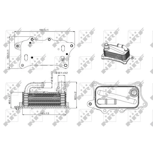 Chladič motorového oleja NRF 31270 - obr. 4