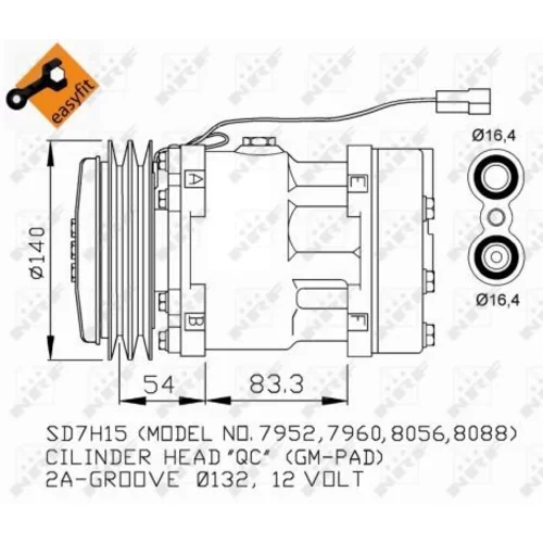 Kompresor klimatizácie NRF 32274 - obr. 4