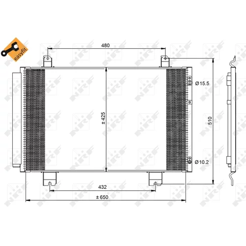 Kondenzátor klimatizácie NRF 350092