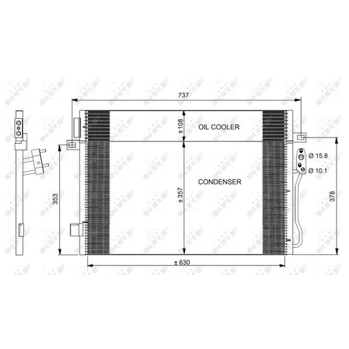 Kondenzátor klimatizácie NRF 350098 - obr. 2