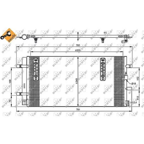 Kondenzátor klimatizácie NRF 35916 - obr. 3