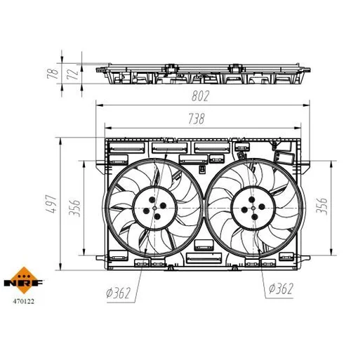 Ventilátor chladenia motora 470122 /NRF/ - obr. 4