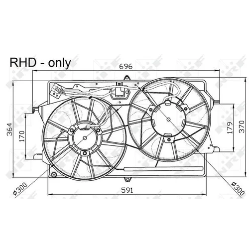 Ventilátor chladenia motora NRF 47033