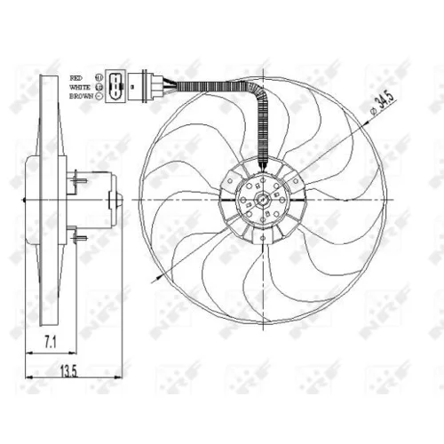 Ventilátor chladenia motora NRF 47397 - obr. 1