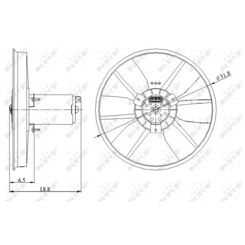 Ventilátor chladenia motora NRF 47401 - obr. 1