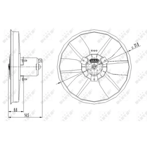 Ventilátor chladenia motora NRF 47402 - obr. 1