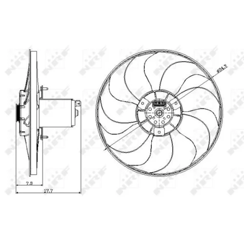 Ventilátor chladenia motora NRF 47404 - obr. 1