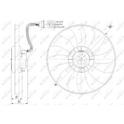 Ventilátor chladenia motora NRF 47410 - obr. 1