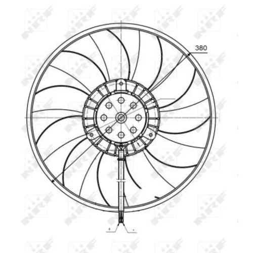 Ventilátor chladenia motora NRF 47422 - obr. 1