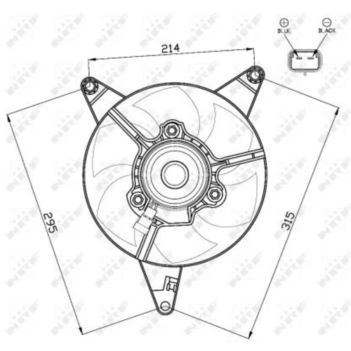 Ventilátor chladenia motora 47498 /NRF/ - obr. 2