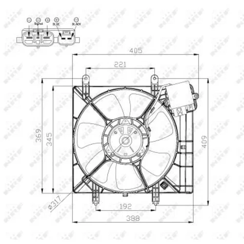 Ventilátor chladenia motora NRF 47575 - obr. 1