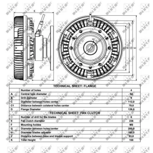 Spojka ventilátora chladenia NRF 49034 - obr. 3