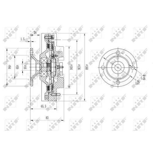 Spojka ventilátora chladenia NRF 49572 - obr. 4