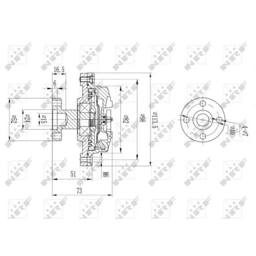 Spojka ventilátora chladenia NRF 49578 - obr. 1