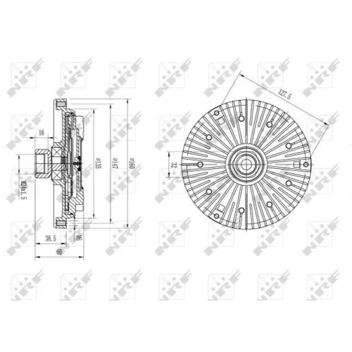 Spojka ventilátora chladenia NRF 49589 - obr. 4