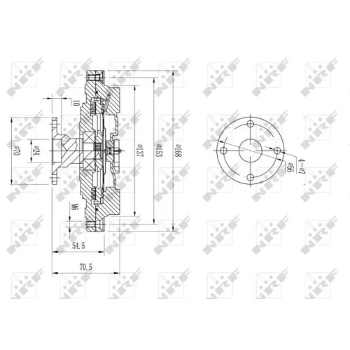 Spojka ventilátora chladenia NRF 49608 - obr. 4