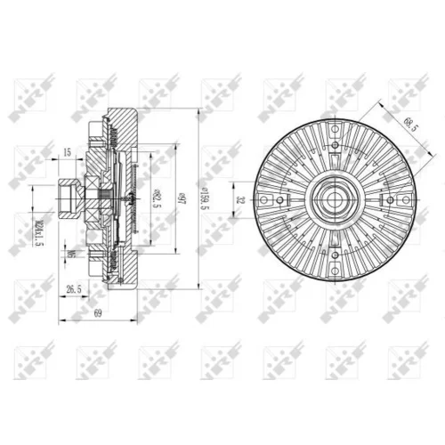 Spojka ventilátora chladenia NRF 49611 - obr. 4