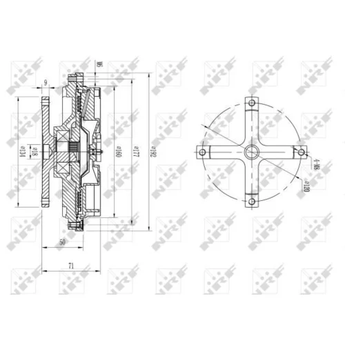 Spojka ventilátora chladenia NRF 49632 - obr. 4