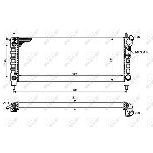 Chladič motora NRF 50242 - obr. 4