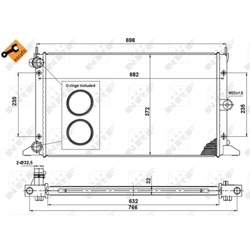 Chladič motora NRF 50592 - obr. 4